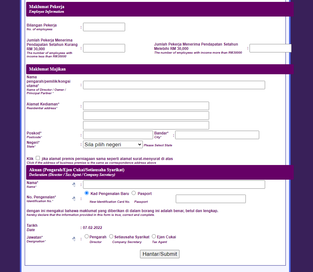 How To Register LHDN Employer Tax File Number (No. Majikan)